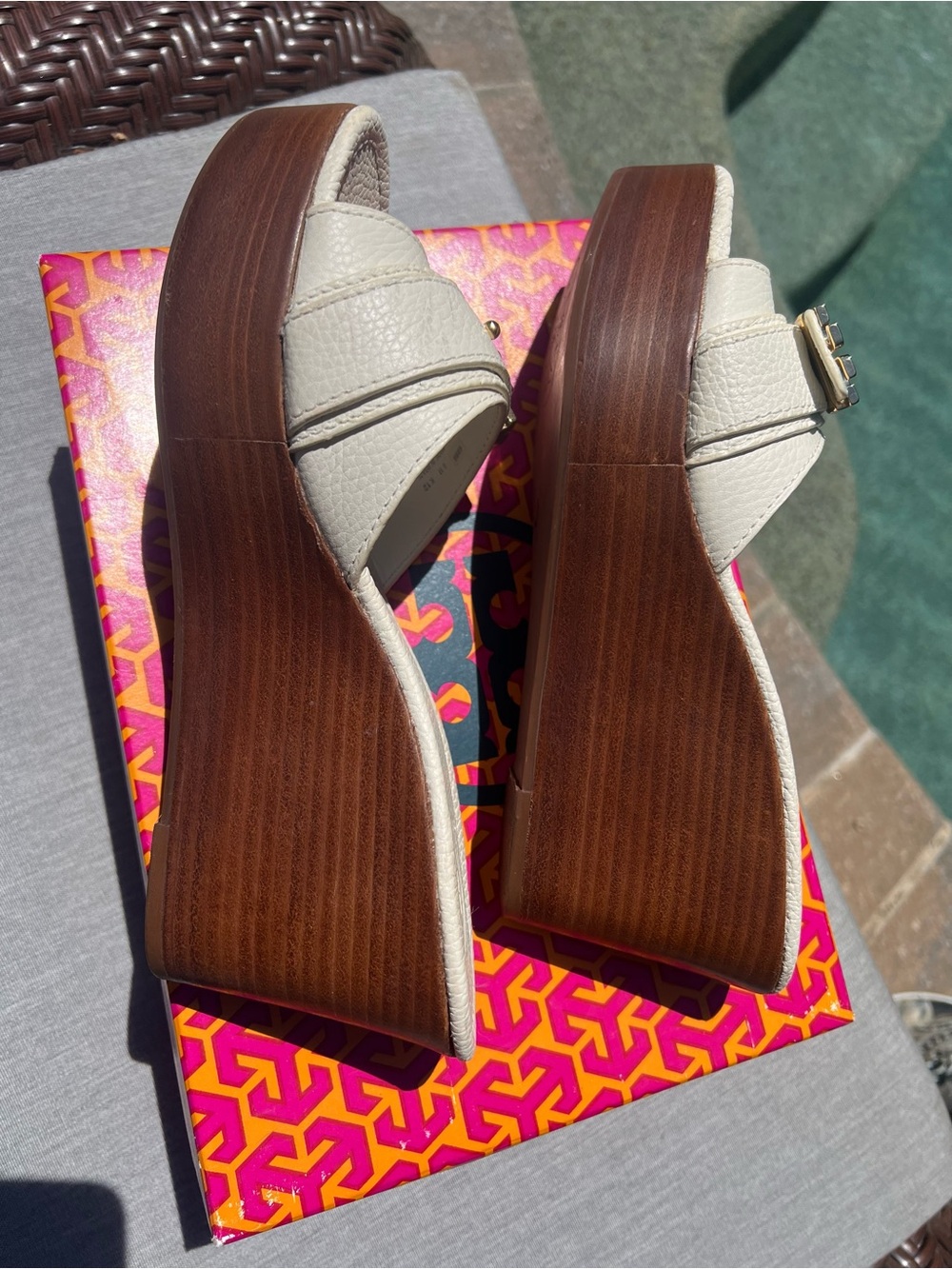 Tory Burch Elina Platform Sandal Size 9 - Picture 3 of 16